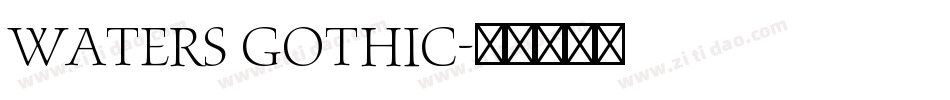 Waters Gothic字体转换